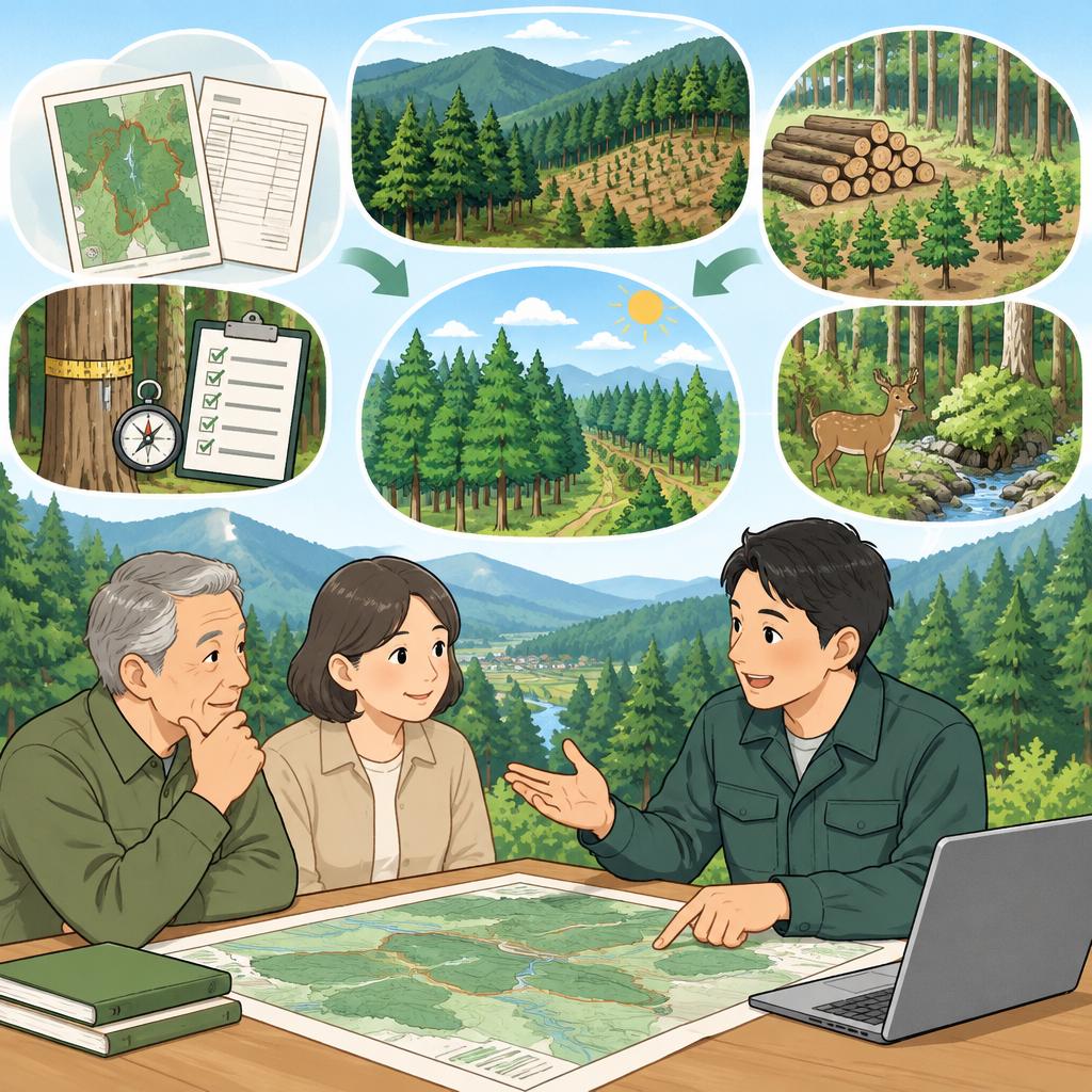 森林経営計画の作成から、山林管理の道筋づくりまで