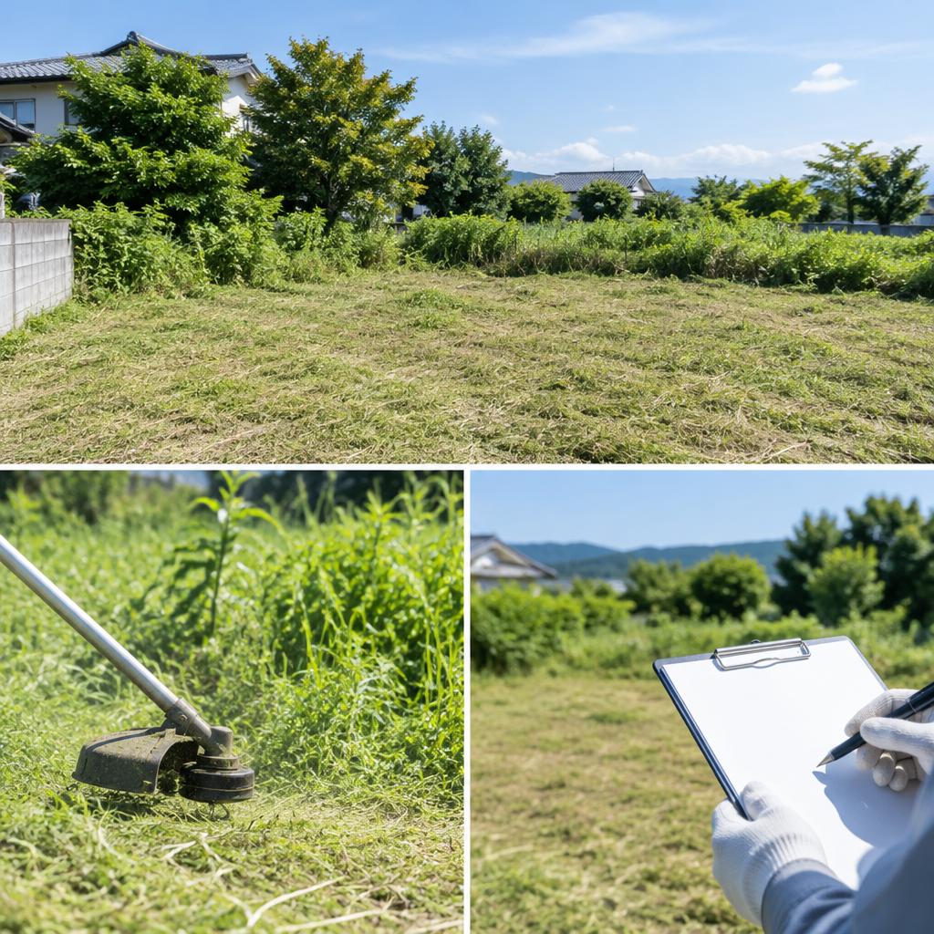 年数回の草刈り・見回りで、土地の状態を確認
