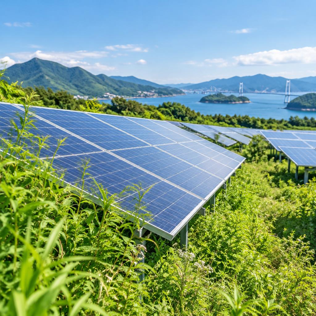 草木の伸びが、発電の妨げになる前に。西条市・今治市の太陽光発電所管理は石鎚循環堂へ