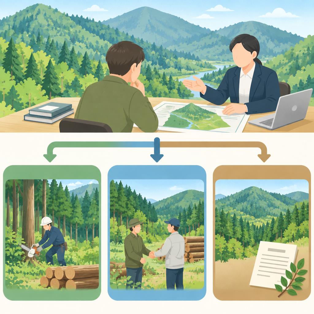 今後の管理方針まで、地域の林業会社が伴走